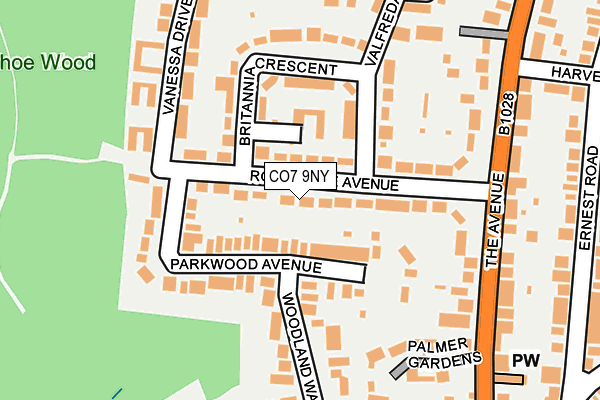 CO7 9NY map - OS OpenMap – Local (Ordnance Survey)