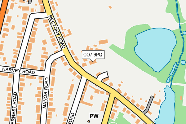 CO7 9PQ map - OS OpenMap – Local (Ordnance Survey)
