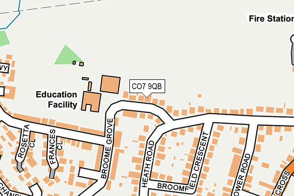 CO7 9QB map - OS OpenMap – Local (Ordnance Survey)