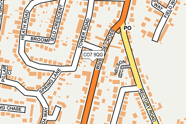 CO7 9QG map - OS OpenMap – Local (Ordnance Survey)