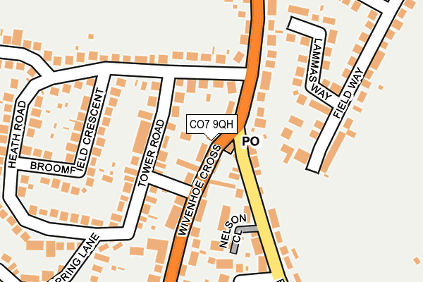 CO7 9QH map - OS OpenMap – Local (Ordnance Survey)