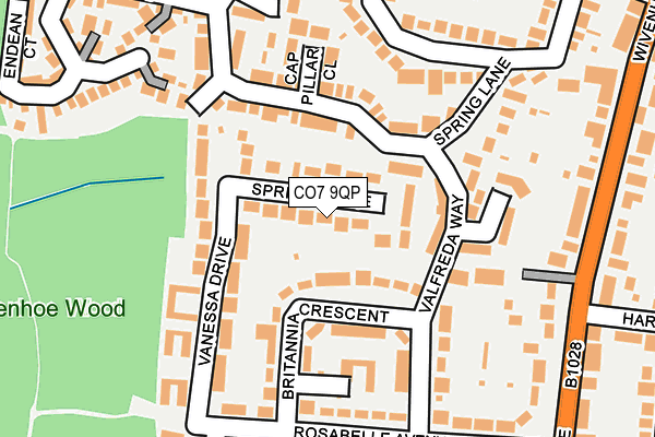 CO7 9QP map - OS OpenMap – Local (Ordnance Survey)