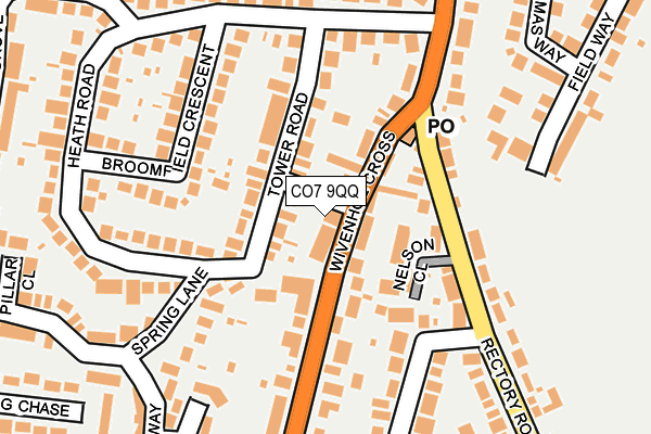 CO7 9QQ map - OS OpenMap – Local (Ordnance Survey)
