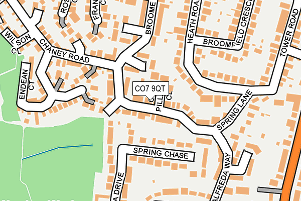 CO7 9QT map - OS OpenMap – Local (Ordnance Survey)