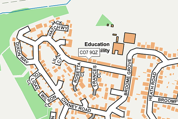 CO7 9QZ map - OS OpenMap – Local (Ordnance Survey)