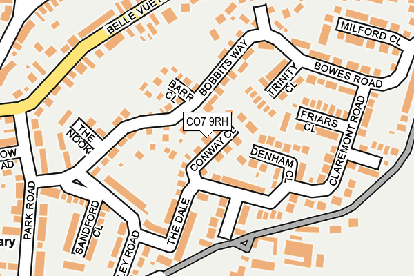 CO7 9RH map - OS OpenMap – Local (Ordnance Survey)