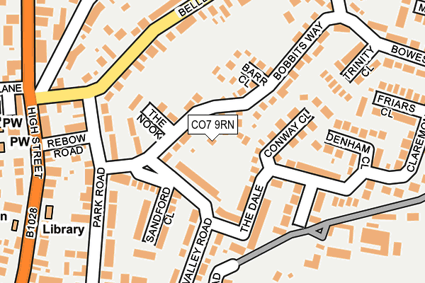 CO7 9RN map - OS OpenMap – Local (Ordnance Survey)