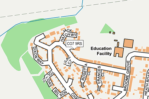 CO7 9RS map - OS OpenMap – Local (Ordnance Survey)