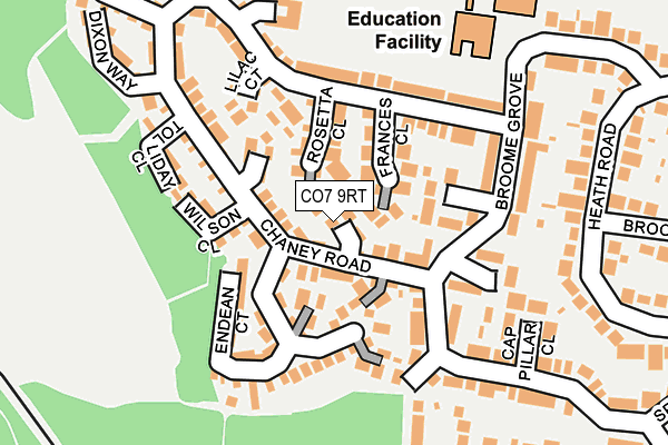 CO7 9RT map - OS OpenMap – Local (Ordnance Survey)