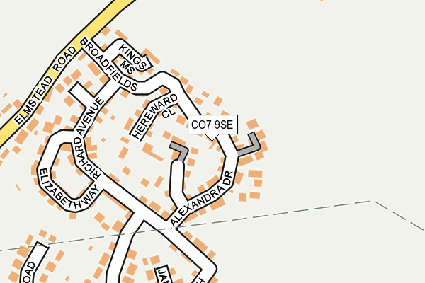 CO7 9SE map - OS OpenMap – Local (Ordnance Survey)
