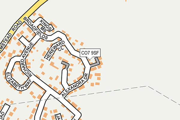 CO7 9SF map - OS OpenMap – Local (Ordnance Survey)