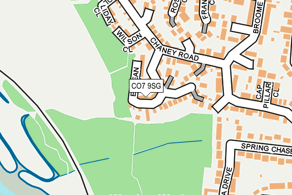 CO7 9SG map - OS OpenMap – Local (Ordnance Survey)