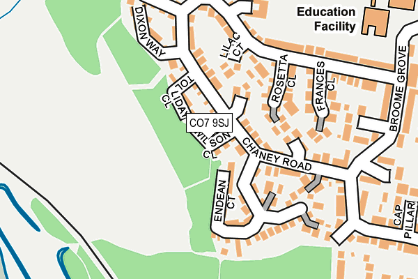 CO7 9SJ map - OS OpenMap – Local (Ordnance Survey)