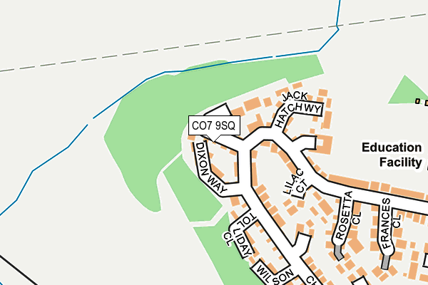CO7 9SQ map - OS OpenMap – Local (Ordnance Survey)