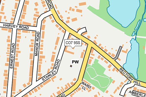CO7 9SS map - OS OpenMap – Local (Ordnance Survey)