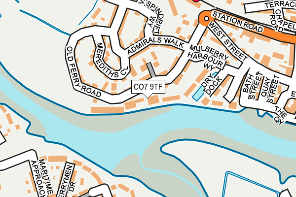 CO7 9TF map - OS OpenMap – Local (Ordnance Survey)