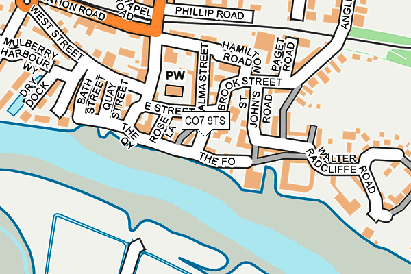 CO7 9TS map - OS OpenMap – Local (Ordnance Survey)