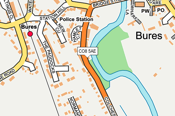 Map of EIGHT BELLS BURES LTD at local scale