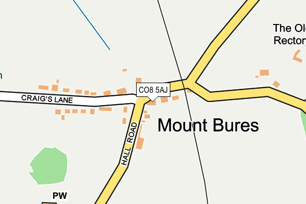 CO8 5AJ map - OS OpenMap – Local (Ordnance Survey)