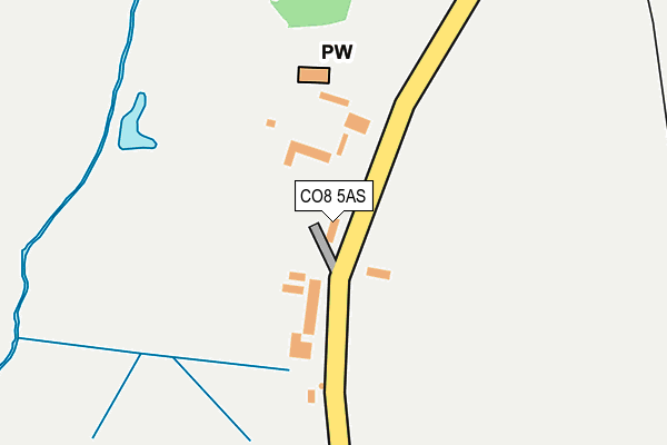 CO8 5AS map - OS OpenMap – Local (Ordnance Survey)