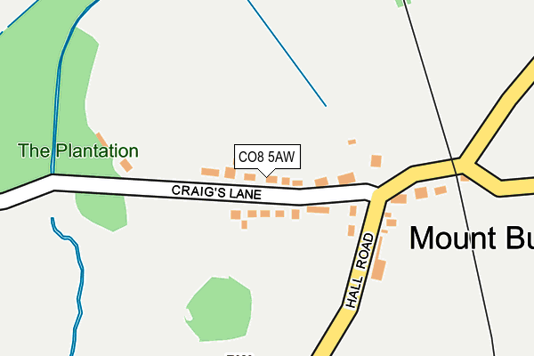 CO8 5AW map - OS OpenMap – Local (Ordnance Survey)