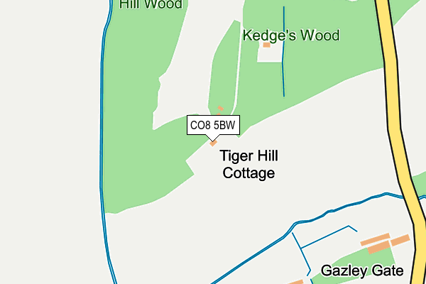 CO8 5BW map - OS OpenMap – Local (Ordnance Survey)