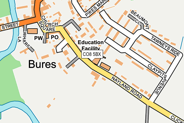 Map of BURES MUSIC FESTIVAL LTD at local scale