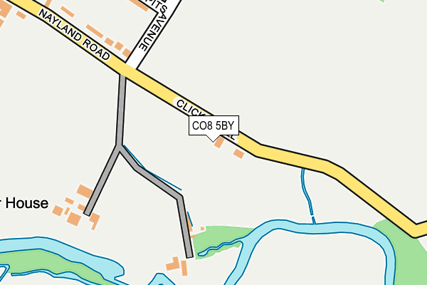 CO8 5BY map - OS OpenMap – Local (Ordnance Survey)
