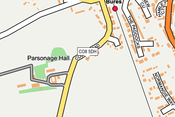 CO8 5DH map - OS OpenMap – Local (Ordnance Survey)