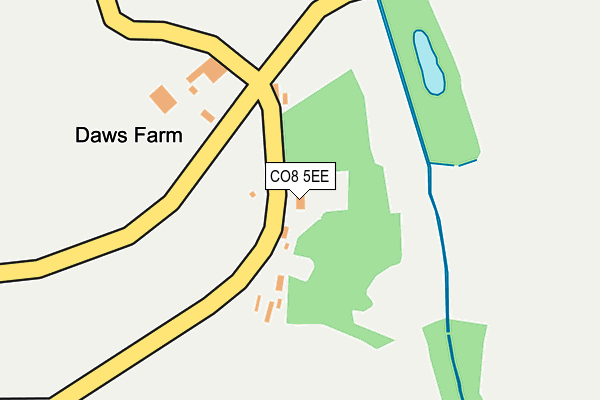 CO8 5EE map - OS OpenMap – Local (Ordnance Survey)