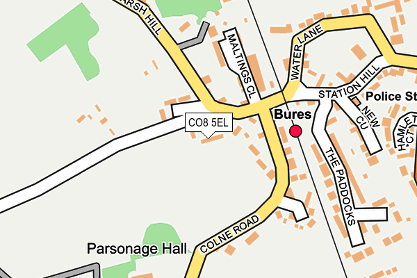 CO8 5EL map - OS OpenMap – Local (Ordnance Survey)