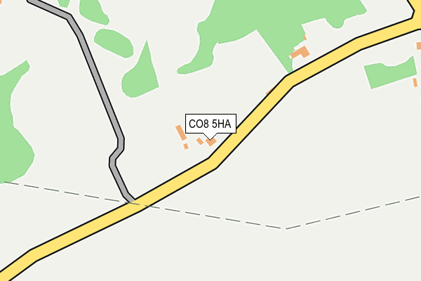 CO8 5HA map - OS OpenMap – Local (Ordnance Survey)