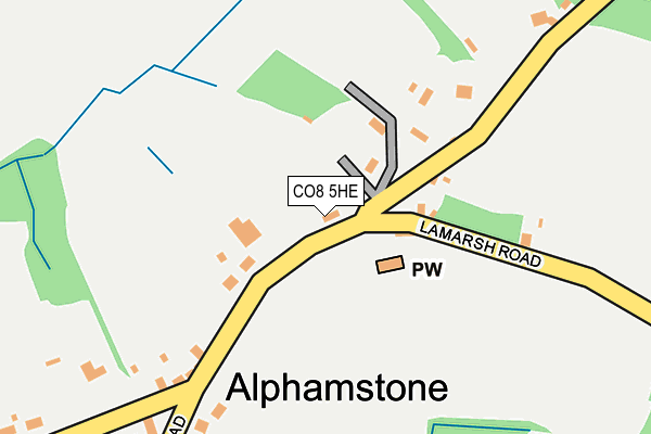 CO8 5HE map - OS OpenMap – Local (Ordnance Survey)