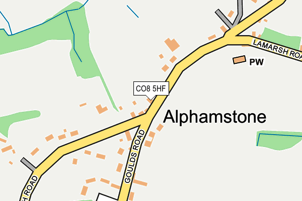 CO8 5HF map - OS OpenMap – Local (Ordnance Survey)