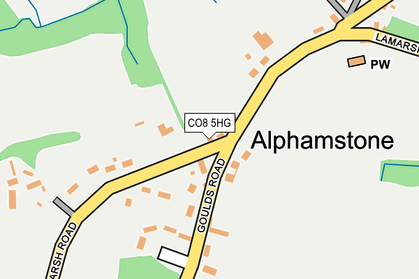 CO8 5HG map - OS OpenMap – Local (Ordnance Survey)