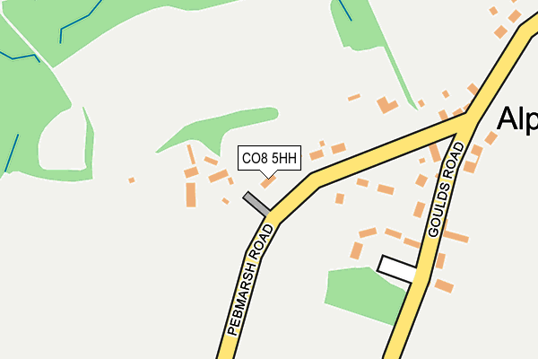 CO8 5HH map - OS OpenMap – Local (Ordnance Survey)