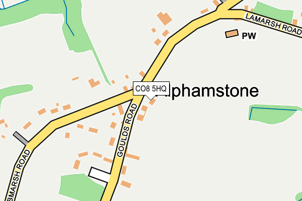 CO8 5HQ map - OS OpenMap – Local (Ordnance Survey)