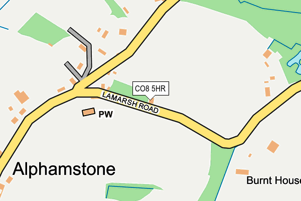 CO8 5HR map - OS OpenMap – Local (Ordnance Survey)