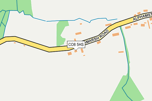 CO8 5HS map - OS OpenMap – Local (Ordnance Survey)