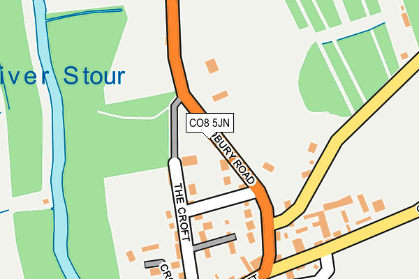 CO8 5JN map - OS OpenMap – Local (Ordnance Survey)