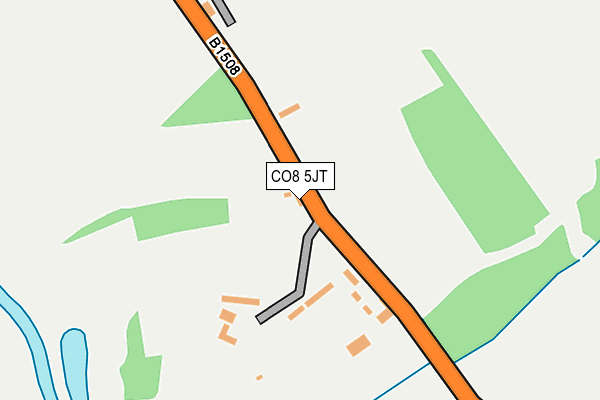 CO8 5JT map - OS OpenMap – Local (Ordnance Survey)