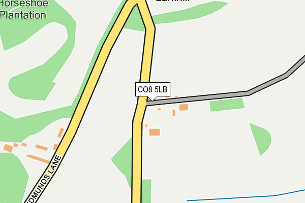 CO8 5LB map - OS OpenMap – Local (Ordnance Survey)