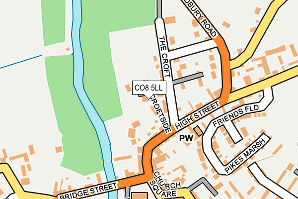 CO8 5LL map - OS OpenMap – Local (Ordnance Survey)