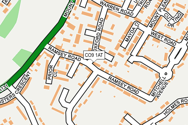 CO9 1AT map - OS OpenMap – Local (Ordnance Survey)