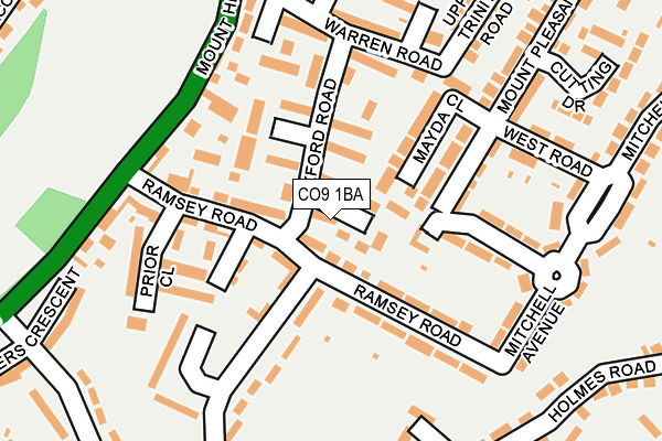 CO9 1BA map - OS OpenMap – Local (Ordnance Survey)