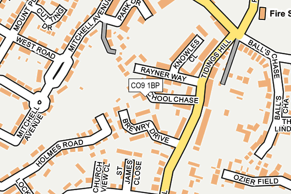 CO9 1BP map - OS OpenMap – Local (Ordnance Survey)