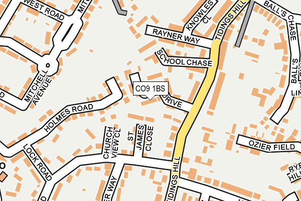 CO9 1BS map - OS OpenMap – Local (Ordnance Survey)