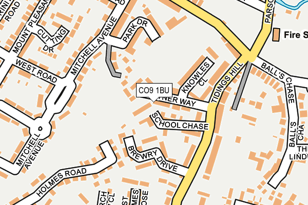 CO9 1BU map - OS OpenMap – Local (Ordnance Survey)