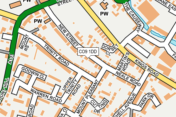 CO9 1DD map - OS OpenMap – Local (Ordnance Survey)