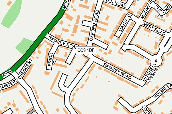 CO9 1DF map - OS OpenMap – Local (Ordnance Survey)